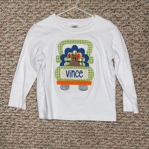 Monogrammed Thanksgiving shirt with Vince